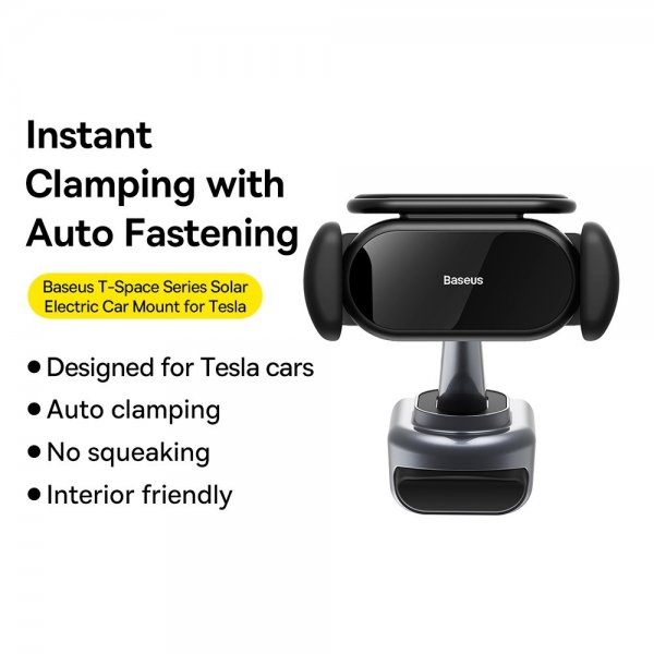 Baseus Tesla Model 3/Y Mobilholder T-Space Solpanel