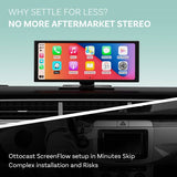 Ottocast ScreenFlow Bærbar Infotainment-skærm til Bil CarPlay/Android Auto