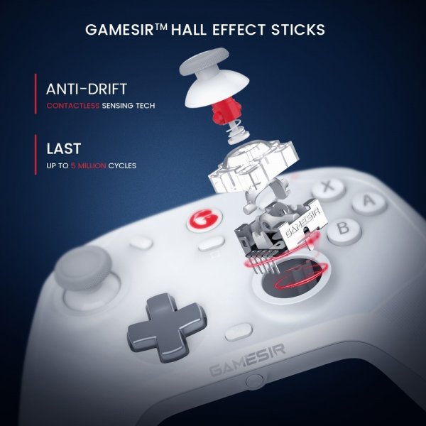 GameSir T4 Cyclone Trådløs Spilcontroller Multiplatform Hvid