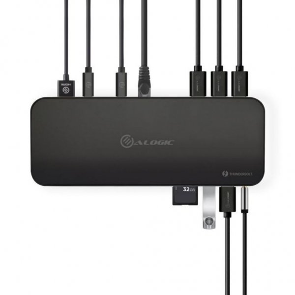 ALOGIC Dockingstation Thunderbolt 3 Dual Display med 4K og strømforsyning