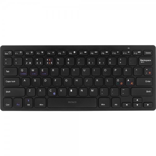 Deltaco Trådløst Tastatur Mini Bluetooth Sort