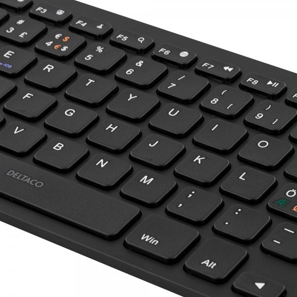 Deltaco Trådløst Tastatur Mini Bluetooth Sort