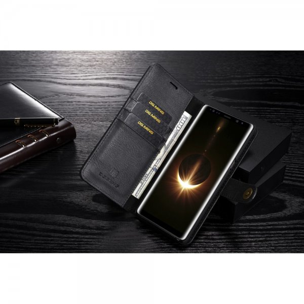 Dg.Ming Samsung Galaxy Note 8 Pung Etui Aftagelig Skal Sort