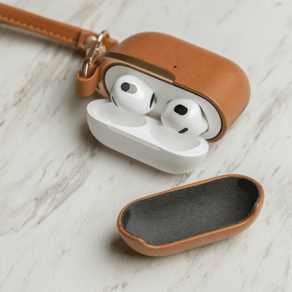 Moshi Pebbo Luxe AirPods 3 PU-læder Brun