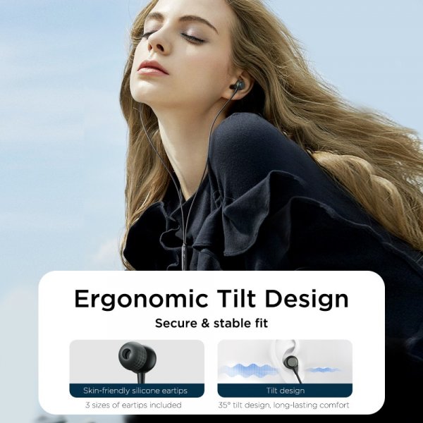 Joyroom Kablede Høretelefoner EC06 USB-C Sort