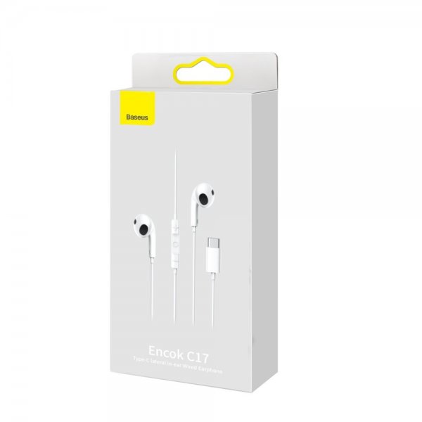 Baseus Wired Earphones Encok C17 USB-C Hvid