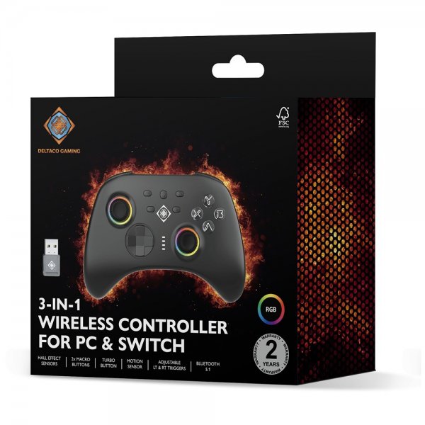 Deltaco Gaming Trådløs Controller 3-i-1