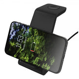 Deltaco Trådløs Oplader 3-i-1 Wireless Charger Sort