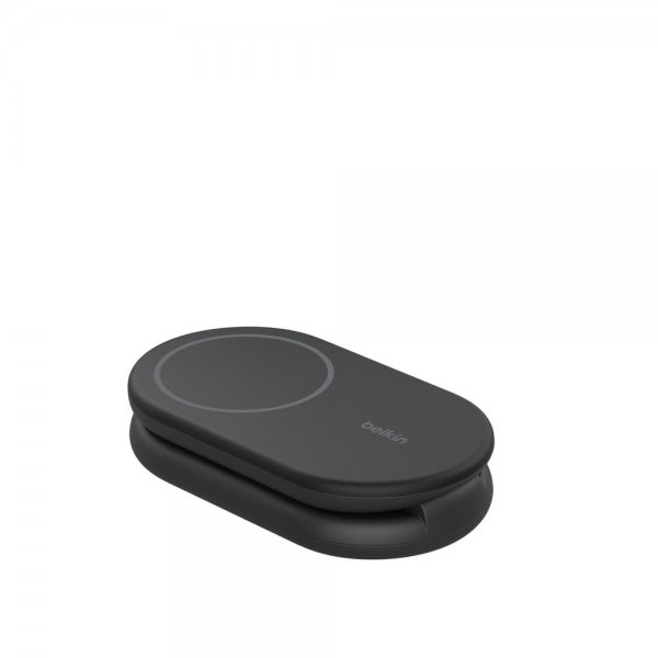 Belkin Trådløs Oplader BoostCharge 2-i-1 Foldbar MagSafe Qi2 15W Sort