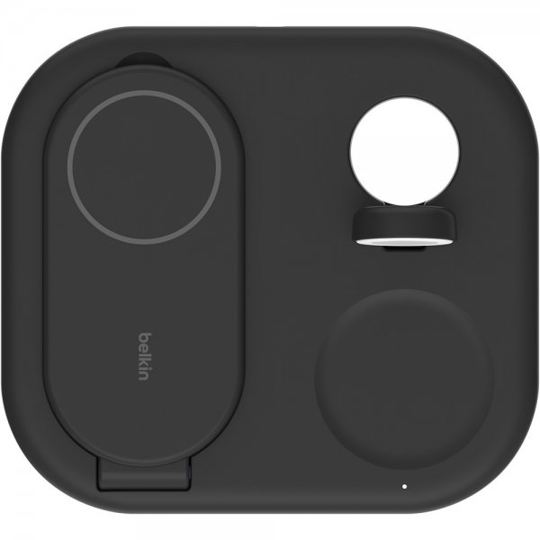 Belkin Trådløs Oplader BoostCharge 3-i-1 Foldbar MagSafe Qi2 15W Sort