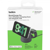 Belkin Trådløs Oplader BoostCharge Pro 2-i-1 MagSafe 15W Charcoal