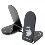 Karl Lagerfeld Trådløs Oplader Magnetisk Bordoplader Choupette MagSafe Sort