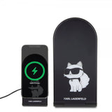 Karl Lagerfeld Trådløs Oplader Magnetisk Bordoplader Choupette MagSafe Sort