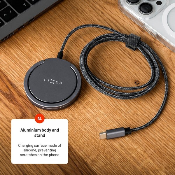 Fastsiddende Trådløs Oplader MagPad Pro Qi2 MagSafe 15W
