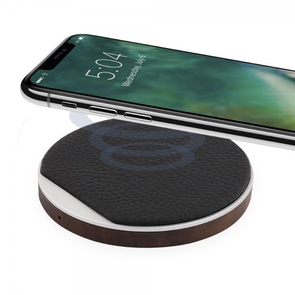Xqisit Trådløs Oplader PU-læder 10W Sort