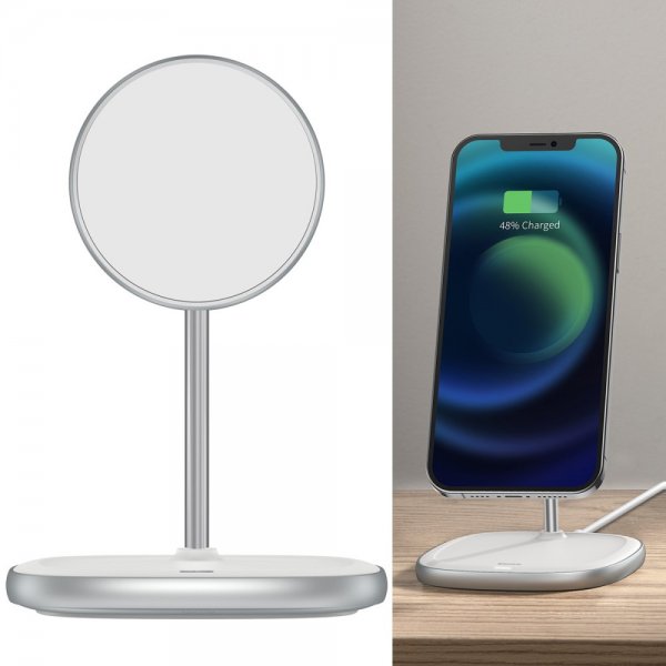 Baseus Trådløs Oplader Swan MagSafe 15W Hvid