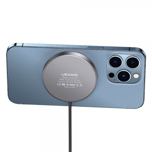 USAMS Trådløs Oplader US-CD183 Aluminium 15W MagSafe