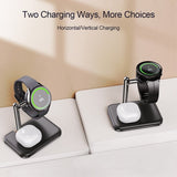 Trådløs Oplader V8S 2-i-1 Samsung Galaxy Watch/Buds Sort