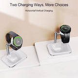 Trådløs Oplader V8S 2-i-1 Samsung Galaxy Watch/Buds Hvid