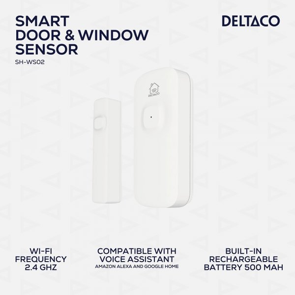 Deltaco Smart Home Trådløs Magnetsensor WiFi