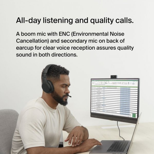 Belkin Trådløse Over-Ear Hovedtelefoner SoundForm Adapt Sort