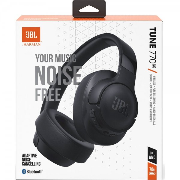 JBL Trådløse Over-Ear Hovedtelefoner Tune 770NC Sort