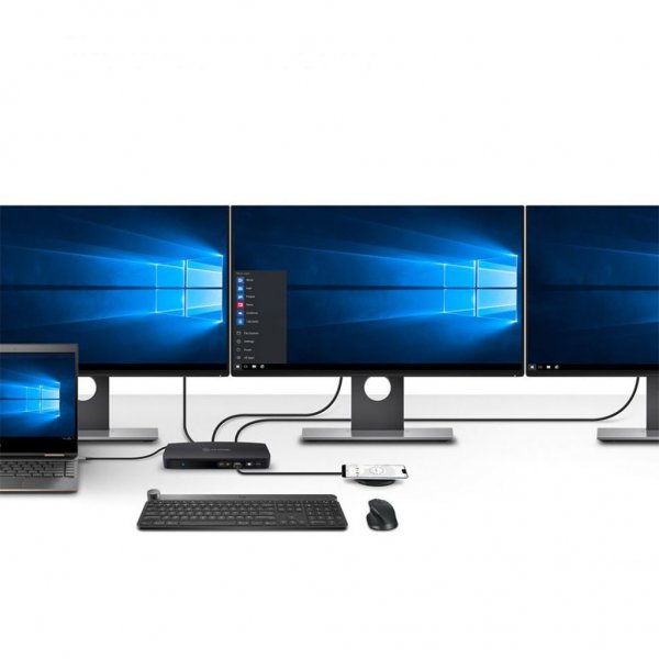 ALOGIC USB-C og USB 3.0 Triple Display Dockingstation 4K & strømforsyning 80W