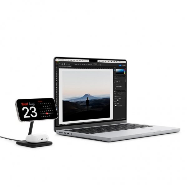 Twelve South Trådløs Oplader HiRise 2 Deluxe Qi2 MagSafe Sort