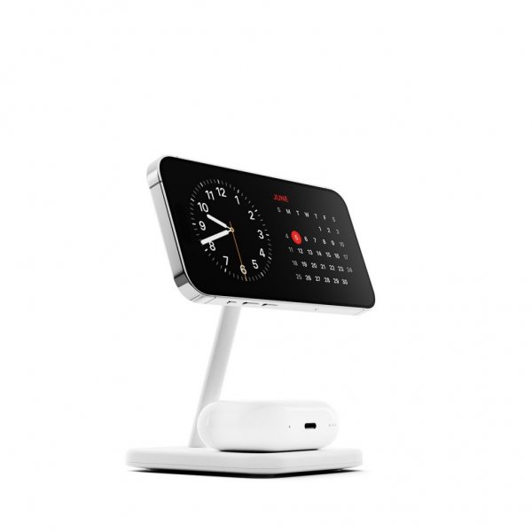 Twelve South Trådløs Oplader HiRise 2 Deluxe Qi2 MagSafe Hvid