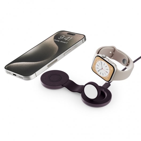 Twelve South ButterFly SE 2-i-1 MagSafe-oplader Midnight Plum