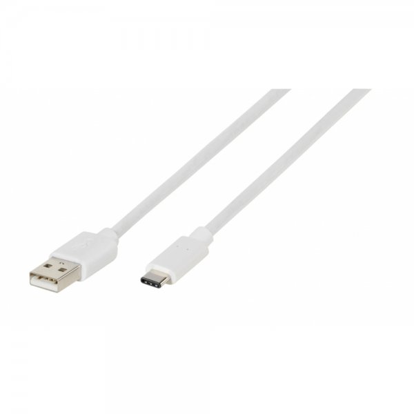 Vivanco Type C til USB 2.0 Kabel 2 Meter Hvid