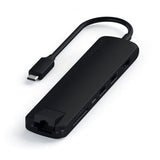 Satechi Slim USB-C MultiPort med Ethernet Sort