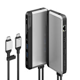 ALOGIC Dual USB-C Super Hub 10-i-1-hub Dual HDMI 4K@60Hz Space Grey