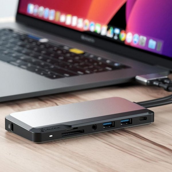 ALOGIC Dual USB-C Super Hub 10-i-1-hub Dual HDMI 4K@60Hz Space Grey