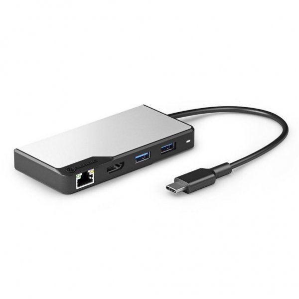ALOGIC USB-C Fusion ALPHA 5-i-1 hub HDMI. USB. Ethernet og PD Space Gray