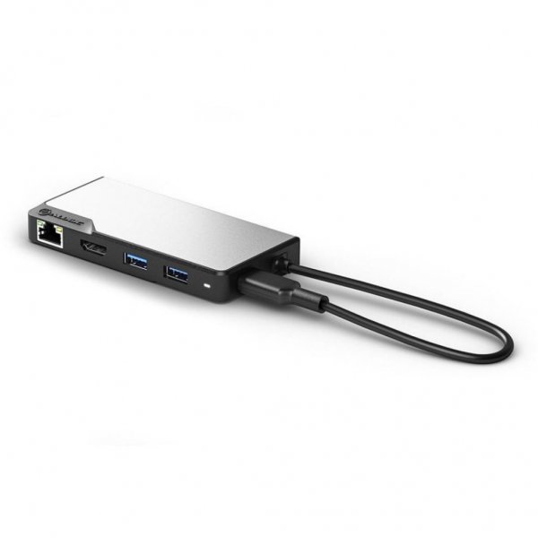 ALOGIC USB-C Fusion MAX 6-i-1-hub HDMI, USB, Ethernet og PD Space Gray