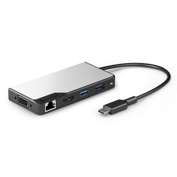 ALOGIC USB-C Fusion MAX 6-i-1-hub HDMI, USB, Ethernet og PD Space Gray