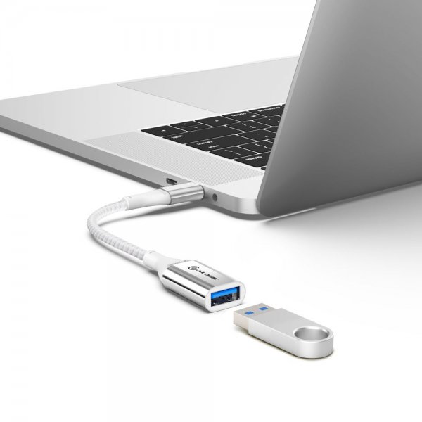 ALOGIC Ultra USB-C til USB-A adapter 15 cm sølv