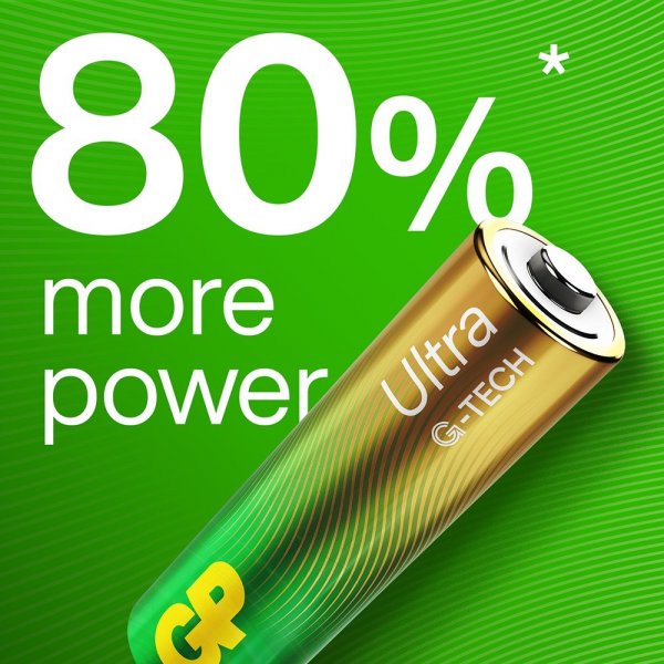 GP Ultra Alkaline AA-batteri 15AU/LR6 4-pak