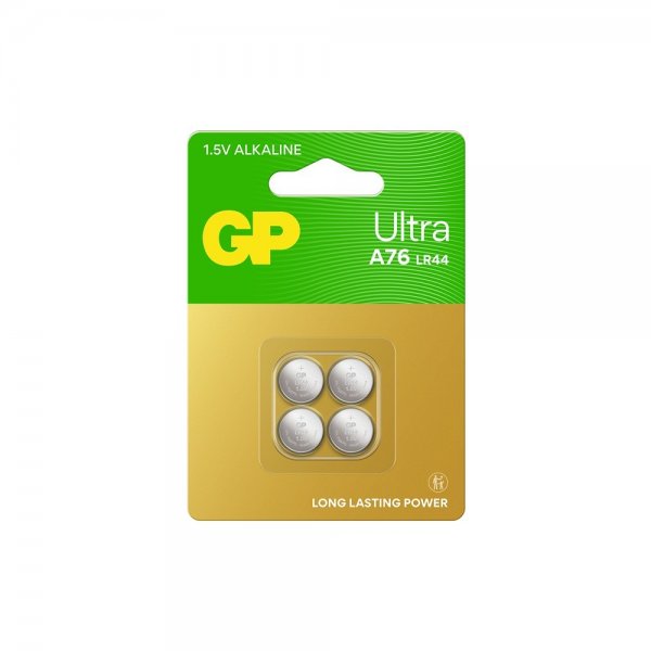 GP Ultra Alkaline Batteri Knapcelle A76 4-pak
