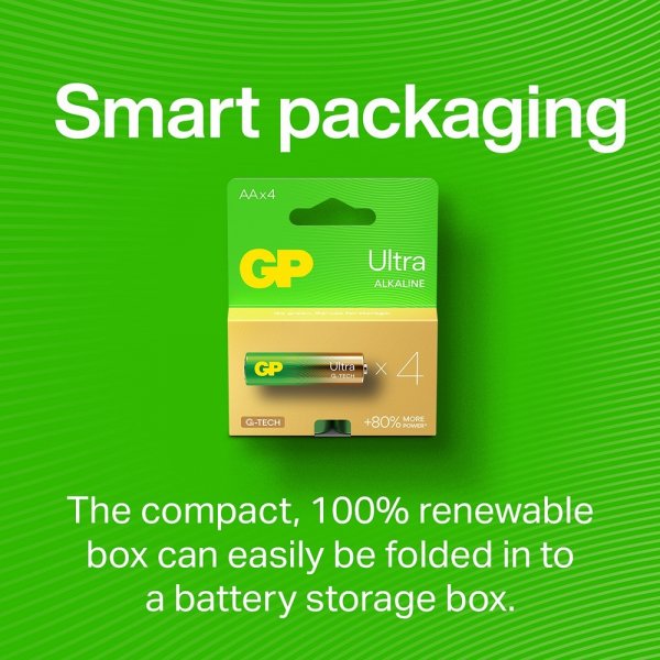 GP Ultra Alkaline D-batteri 13AU/LR20 2-pak