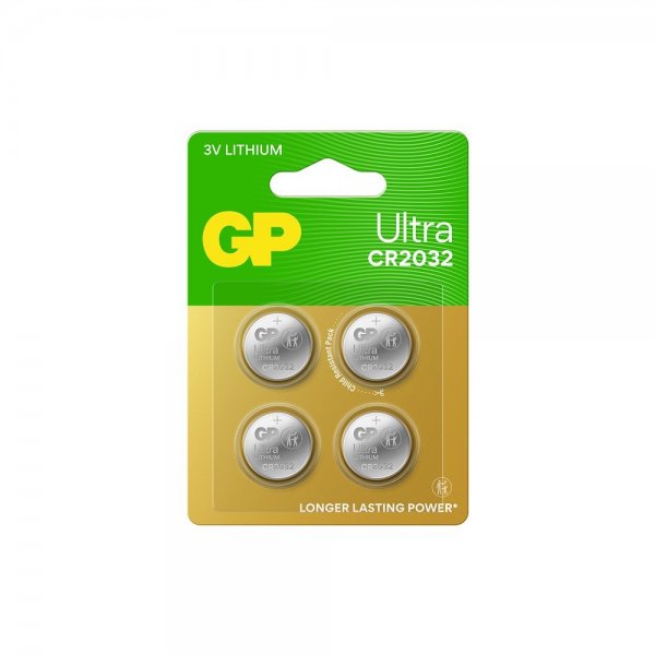 GP Ultra Lithium Batteri Knapcelle CR2032 4-pak