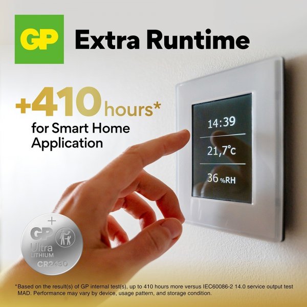 GP Ultra Lithium Batteri Knapcelle CR2430 4-pak