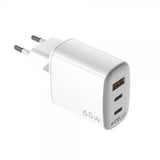 Celly 65W GaN Vægoplader 2xUSB-C & USB-A