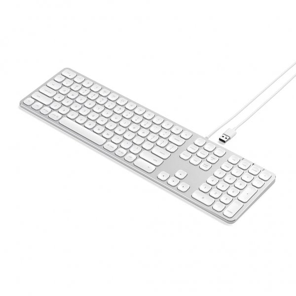Satechi Tastatur med trådbunden USB-tilslutning Nordisk Layout Sølv