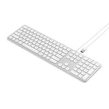 Satechi Tastatur med trådbunden USB-tilslutning Nordisk Layout Sølv