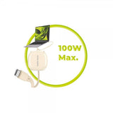 Mobile Origin USB-C Kabel 100W Kabelboks med udtræk Beige