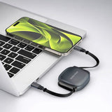 Mobile Origin USB-C Kabel 100W Optrækkeligt Kabel Boks Grå