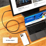Fastmonteret USB-C Mediekabel USB4 gen 2 240W 1.2m