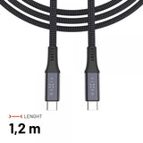 Fast USB-C Mediekabel USB4 gen 2 240W 2m